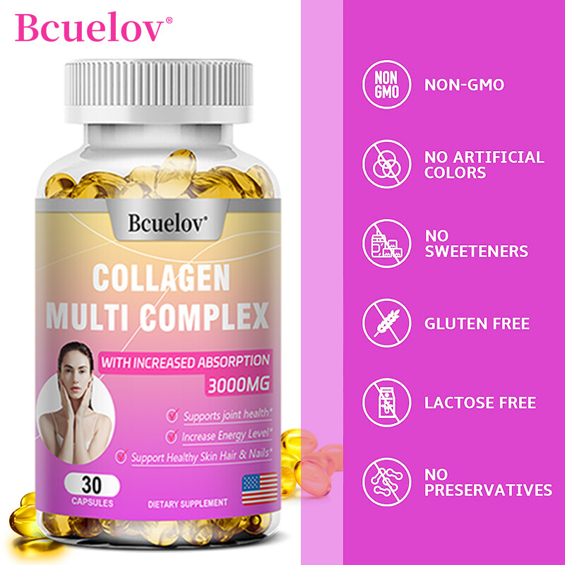 Biotina Colágeno 3000mg - Cabello, Piel, Uñas, Huesos y Articulaciones Salud 120 Cápsulas