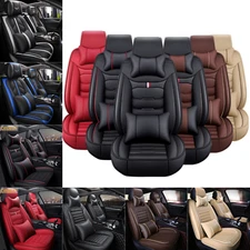 Pillow Universal Car 5 Seat Cover Full Set Waterproof Leather Cushion Protector