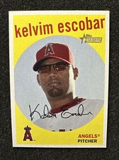 KELVIM ESCOBAR #41 2008 Topps Heritage Black Back Variation Los Angeles Angels