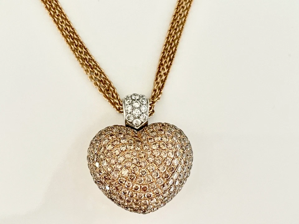 WEMPE by KIM ANHÄNGER mit 5,20ct. BRILLANTEN  750/18 KARAT ROSÉGOLD & 585 KETTE - Bild 3 von 4