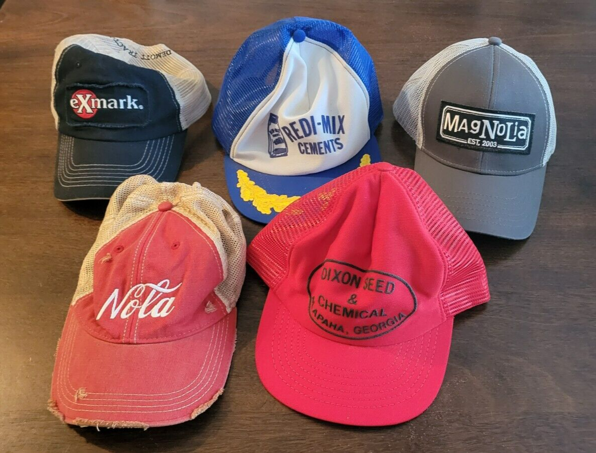 Vintage Hat lot of (5) Snapback, 80s, Patches. Mixed Made  display picture 1