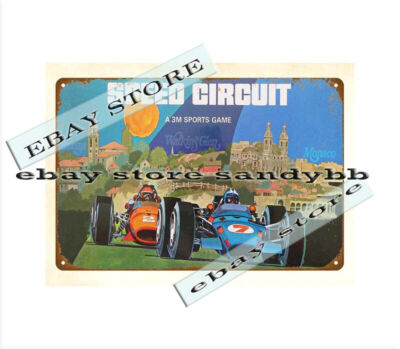 bedroom design ideas 1971 Speed Circuit Motor Racing Sports Game metal tin sign