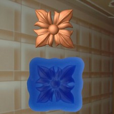 Stuck Rosette Gie&szlig;form Silikonformen Blume Verzierung Dekor Relief (326)
