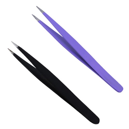 Ultra Fine Precision Tweezers Point Stainless Steel Eyelash Extension - Picture 8 of 14