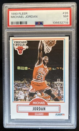 1990-91 Fleer Michael Jordan #26 Bulls PSA 7
