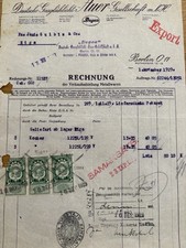 1929 Vintage German Invoice Berlin Auer-Degea to Riga