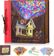 Our Adventure Book 12x12 Inch,Scrapbook Album Large Handmade Travel Scrapbook 60
