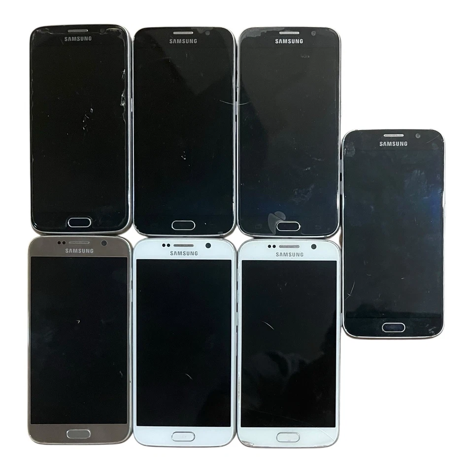7x Samsung Galaxy S6 SM-G920I - Solo para piezas - Sin probar / Estado mixto Foto 2 de 2
