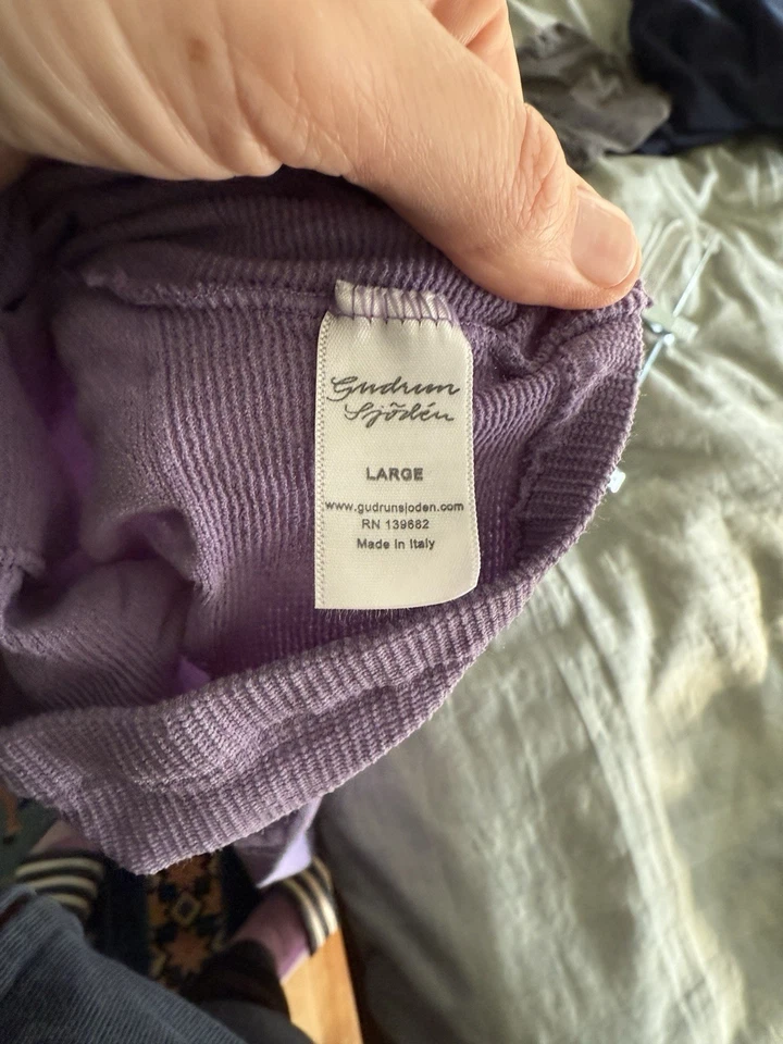 Medias Gudrun Sjoden L Grandes Púrpura Sin Pies Boho Arte para Usar Foto 4 de 4