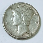 1944 MERCURY DIME *90% SILVER, Circulated Coin, Free Shipping #6707