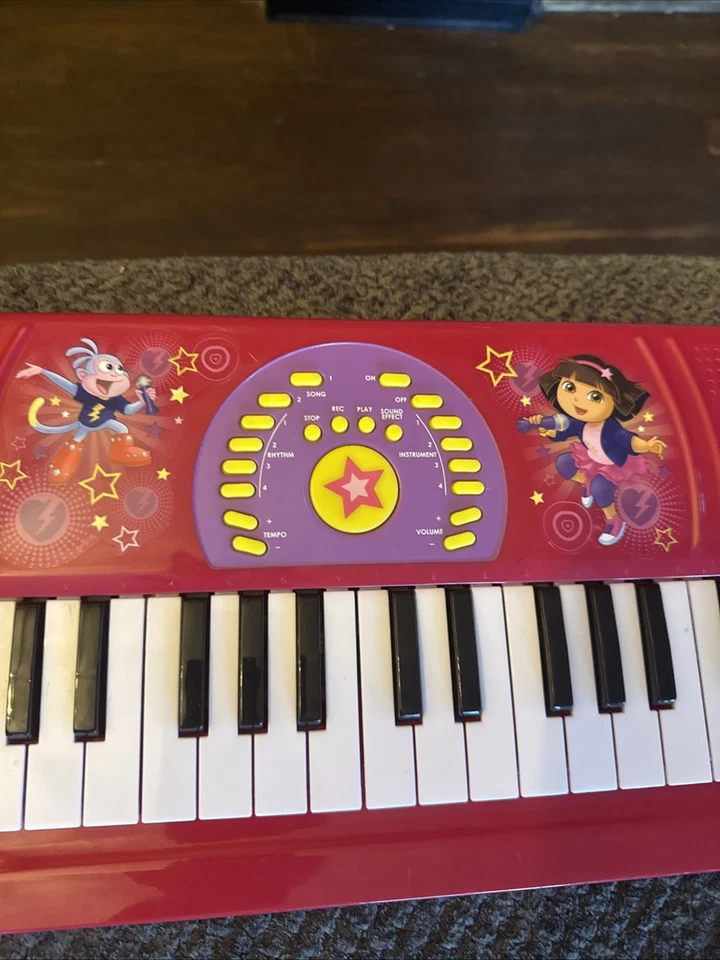Rare Viacom Dora The Explorer Pink Kids Music Keyboard First Act Vtg HTF Works! - Image 4 of 4