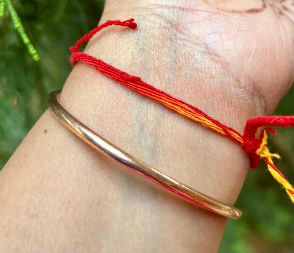 1 Pz Bracciale in Rame Puro, Bracciale Unisex Regolabile, Bracciale di... - Immagine 4 di 4