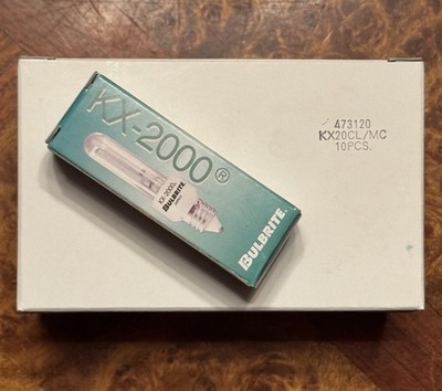 Bulbrite KX-2000 KX20CL/Mini Candelabra (E11) T3, 20W, 120V (Box of 10) New!