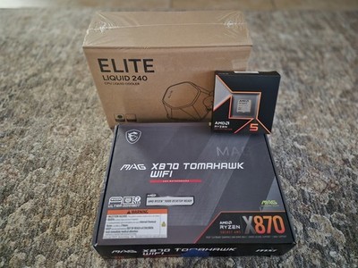 Ryzen 5 9600X CPU + MSI MAG X870 Tomahawk Wifi + Cooler Master Elite AIO Bundle