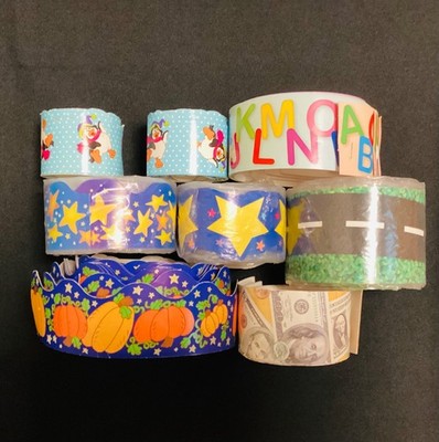Classroom Bulletin Board Borders Alphabet Money Dollar Bills Star Pumpkin Lot 7