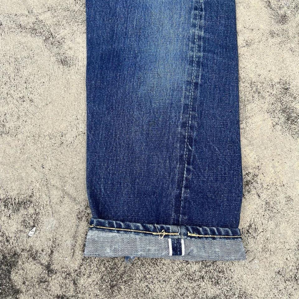 Vintage 50’s Levi’s 554ZXX Jeans Big E versteckte Nieten Selvedge Gr. 29x28 K Knopf - Bild 3 von 4