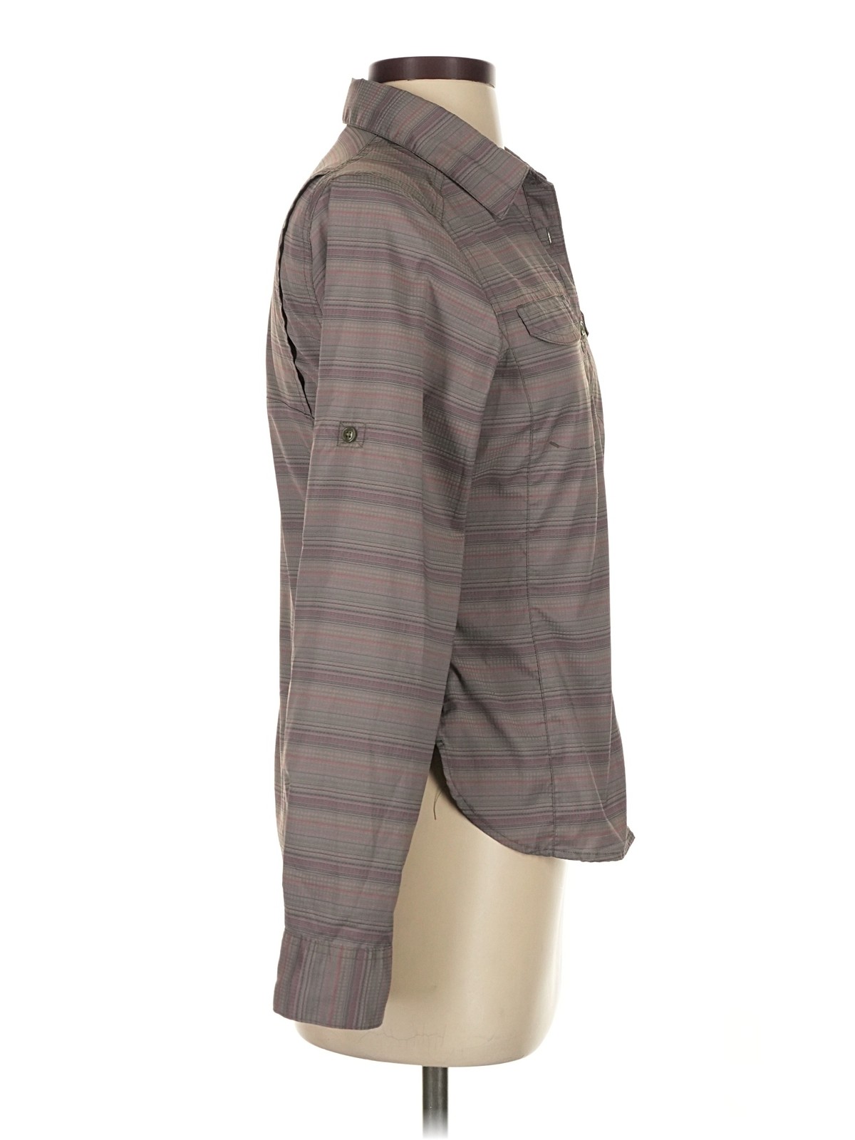 Columbia Women Gray Long Sleeve Blouse XS thumbnail 3