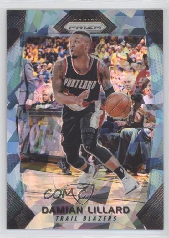 2017-18 Panini Prizm Blue Ice Prizm 41/99 Damian Lillard #141 0b0