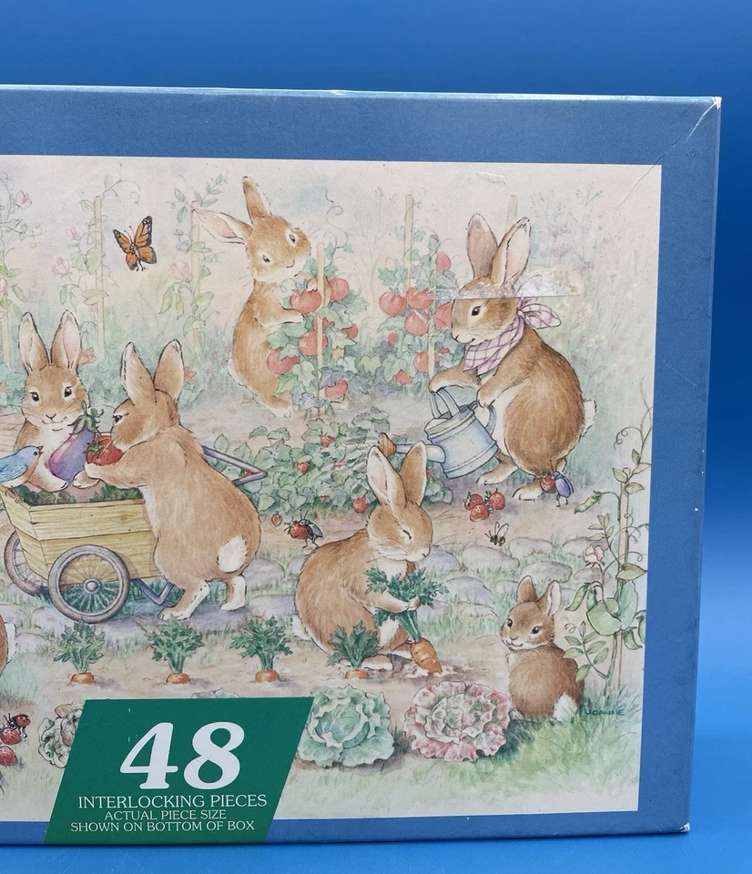 Hallmark Springbok Children's 48 Pc Jigsaw Puzzle Springtime Garden Rabbits Nice - Image 4 of 4