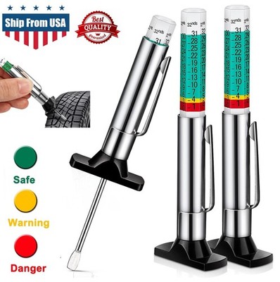 2× Tire Tread Pattern Depth Gauge for Automotive Tire Thickness Measurement USA