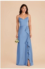 Birdy Grey, Blue Satin Bridesmaid/Prom Dress Size XL
