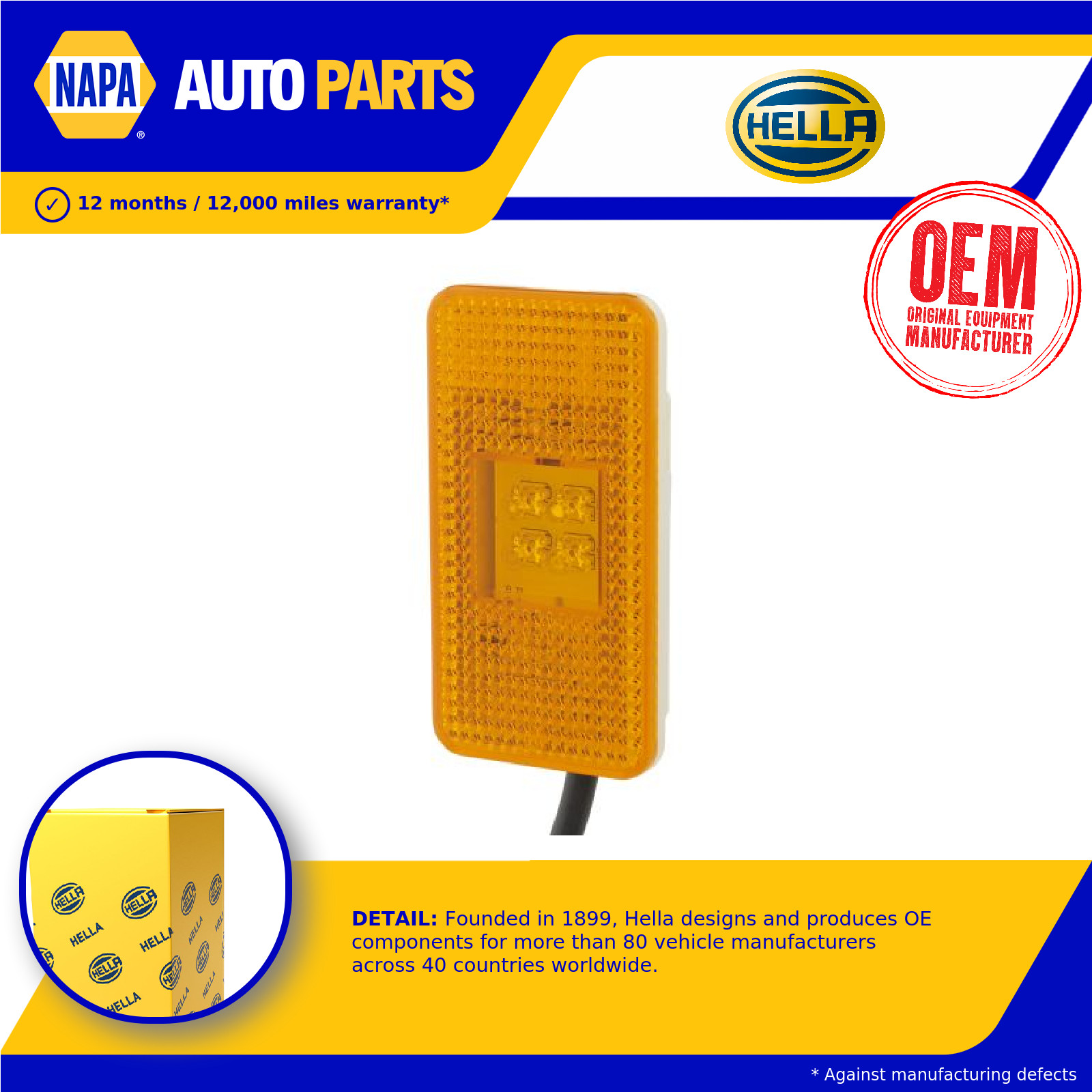 Lamp 2PS007972-011 Hella 0867475 1391144 1934180 VCS142 60000126 024561 E1508