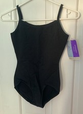 Caitlyn Christian black camisole leotard cotton/poly/lycra size S, M, L NWT