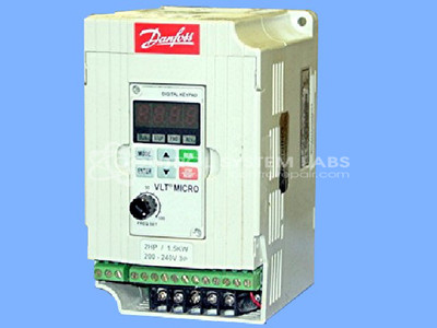 Danfoss 176F7308 VLT Micro AC Drive 2 HP 230V Single / Three PH CE with Keypad