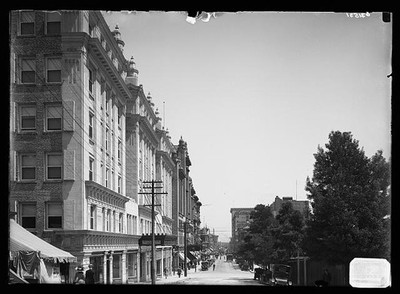 Photo:Auditorium Hotel Street View Early 1900s City Scene