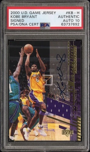 Kobe Bryant 2000 Upper Deck Game Jersey Autograph PSA 10 Auto 📈💎🔥
