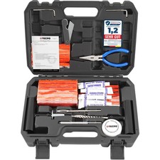 AUTO REIFENREPARATUR SET PKW PANNENSET 78 TEILE VULKANISIER FLICKZEUG + ZANGE