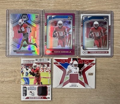 Marvin Harrison Jr. RC Lot (5) - Parallels and Patches  