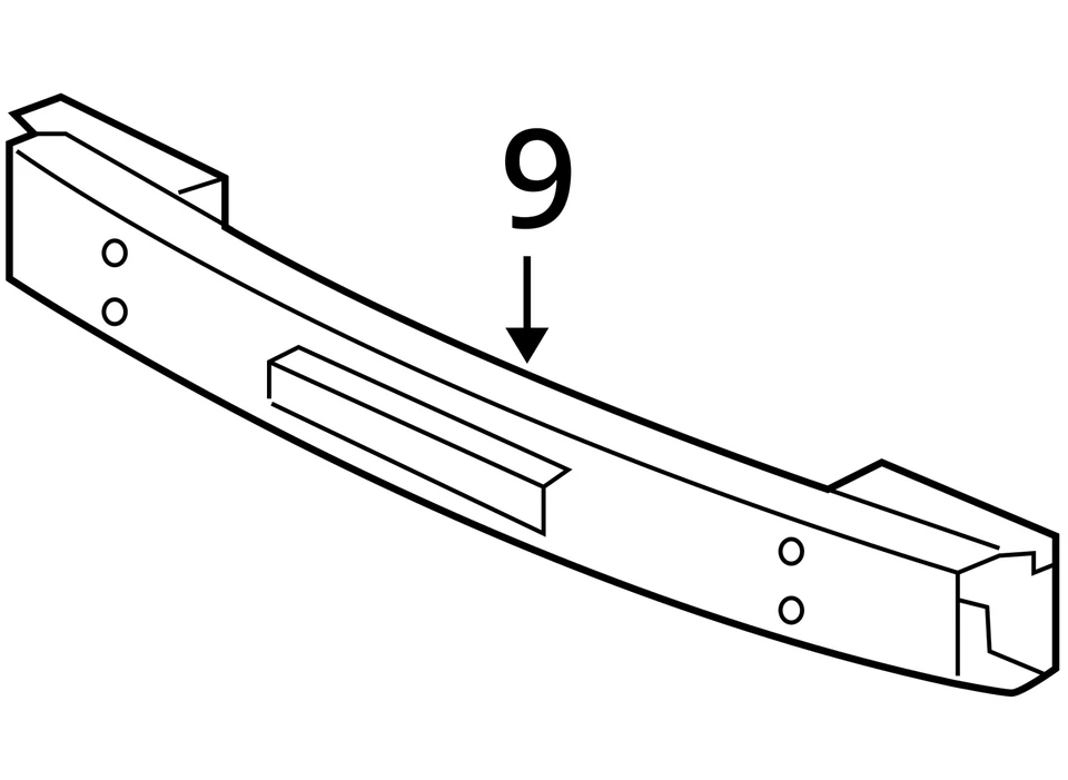 2007-2009 Saturn Aura Rear Bumper Reinforcement LI4G9 Foto 3 de 3