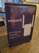 Wireless Booster WiFi Signal Range Dual Band Extender Macard RE1200 White