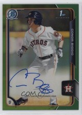 2015 Bowman Draft Chrome Pick Green Refractor 54/99 Conor Biggio Auto t5p