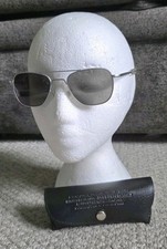 Randolph AVIATOR Matte Chrome American Gray 5 1/2 Sunglasses 52mm