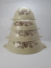 Set of 4 PYREX "Homestead" Cinderella Nesting Mixing Bowls | 441/442/443/444