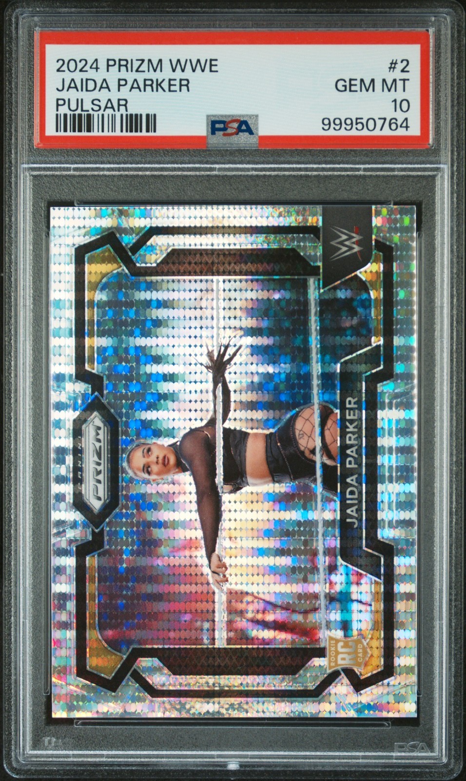 Jaida Parker 2024 WWE Prizm #2 Rookie Pulsar Prizm 225/499 NXT RC PSA 10