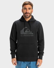 Image of Quicksilver Comp logo Hoodie Black Sweatshirt, Men’s Size Small, NEW RRP £60