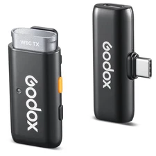 GODOX WES2 WIRELESS MIC KIT x1 TRANSMITTER x1 RECEIVER FOR ANDROID AND IPHONE 15