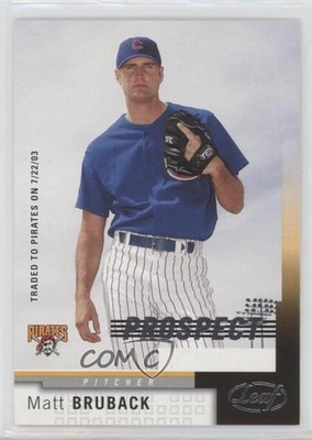2004 Leaf Prospect Orange County 3/5 Matt Bruback #238 0l1