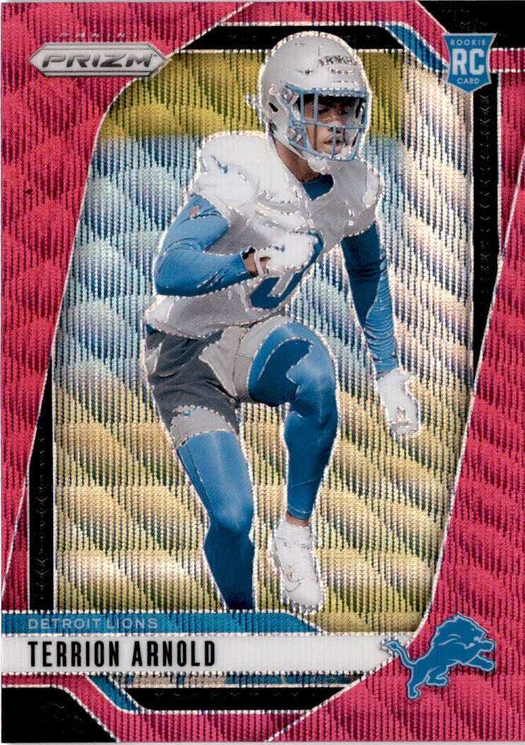 2024 Panini Prizm #389 Terrion Arnold Pink Wave Detroit Lions
