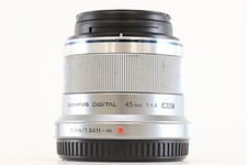 US Stock Olympus Digital 45mm f1.8 M.Zuiko MSC Lens MFT Silver 26130-183-19