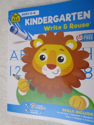 Kindergarten Write & Reuse Workbook (Spirl Bound, for Ages 5 & 6) School Zone