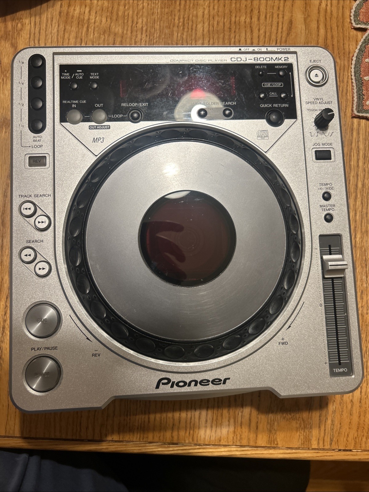 Pioneer DJ CDJ-800MK2 Digital Turntable Cd.   Parts Only! Display Not Working!