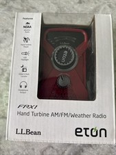 New LLBean Eton FRX1 Hand CRANK Turbine AM/FM WEATHER Radio  Flashlight Red