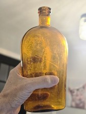 Qt, Amber, Strap Side Anchor Flask