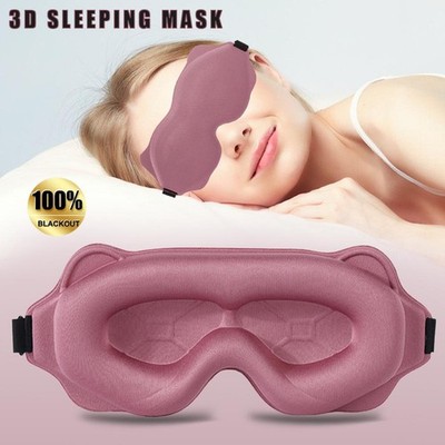 3d Sleep Mask Light Blocking Soft Padded Eye Shade Blindfold Sleeping Aid Night