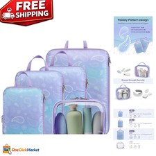 Compression Packing Cubes Set   5 Lightweight Luggage Organizers bags for Travel