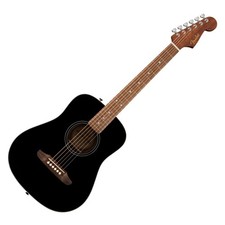 Fender California Standard Redondo Mini Akustikgitarre schwarz mit Tasche